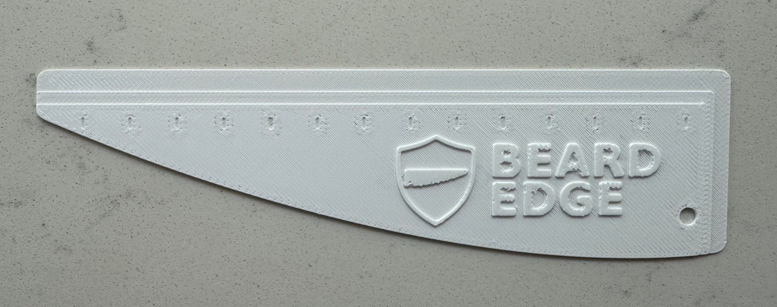 Razor Geeks Beard Edge beard-shaping guide in White